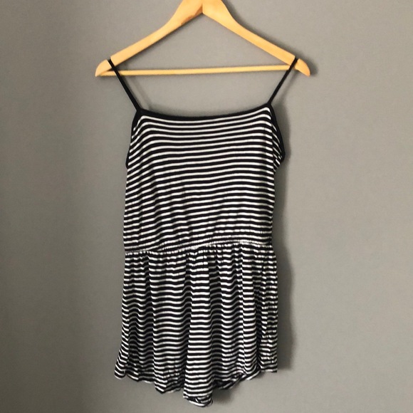 Striped Shorts Romper